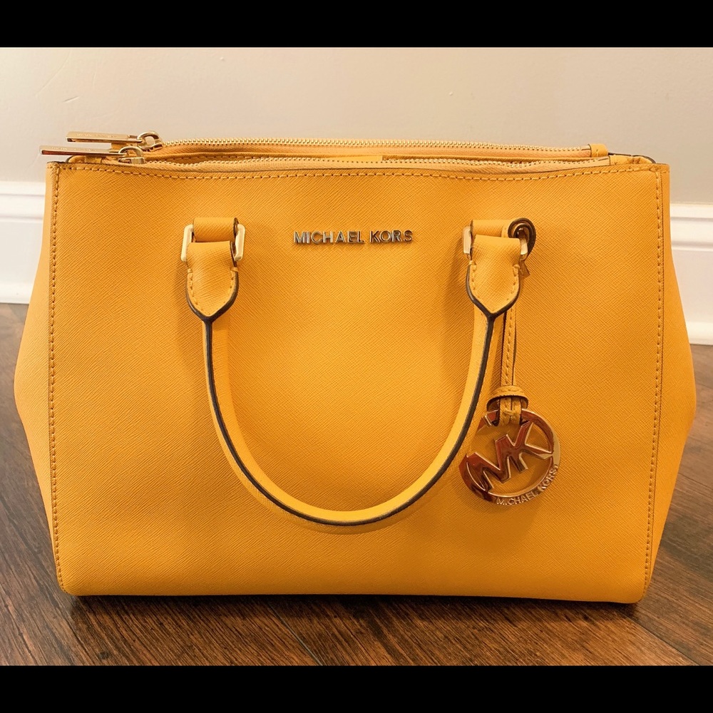 Michael Kors mustard yellow purse
